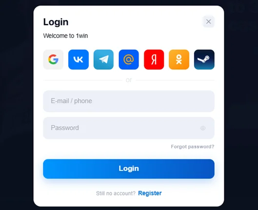 1win login